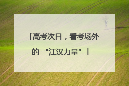 高考次日，看考场外的 “江汉力量”