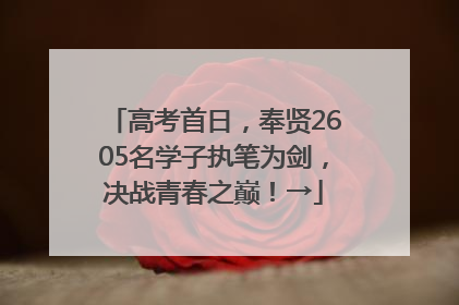高考首日，奉贤2605名学子执笔为剑，决战青春之巅！→
