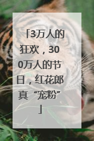 3万人的狂欢，300万人的节日，红花郎真“宠粉”