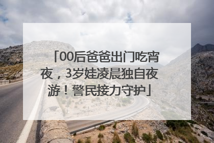 00后爸爸出门吃宵夜，3岁娃凌晨独自夜游！警民接力守护
