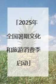 2025年全国暑期文化和旅游消费季启动