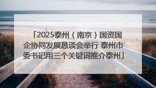 2025泰州（南京）国资国企协同发展恳谈会举行 泰州市委书记用三个关键词推介泰州
