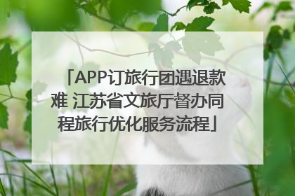 APP订旅行团遇退款难 江苏省文旅厅督办同程旅行优化服务流程