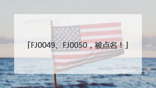 FJ0049、FJ0050，被点名！